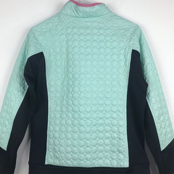 Land’s End Lightweight Zip Up Quilted Zip Up in pale Teal and Black - Picture 5 of 12